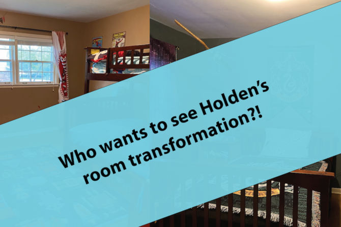 Want to see Holden’s new kickass Harry Potter bedroom?!